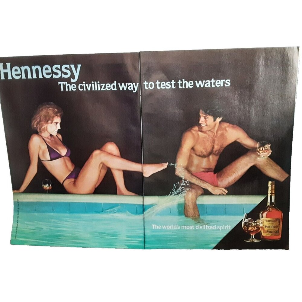 1985 Hennessy Cognac Most Civilized Spirit Original Print Ad vintage 80s
